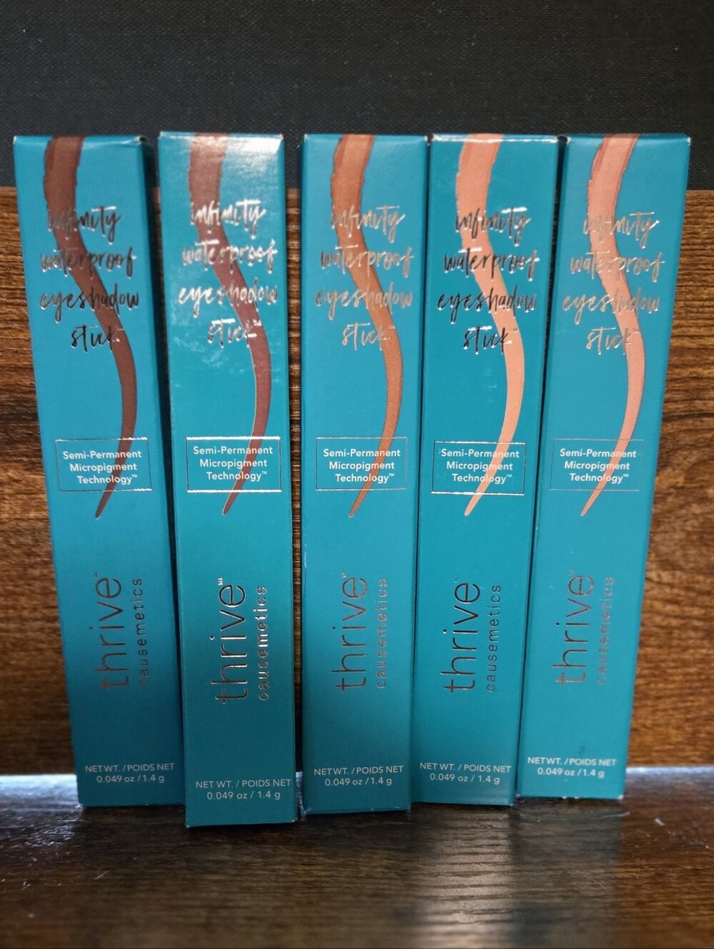 Five New Thrive Causemetics Infinity Waterproof Eyeshadow Sticks